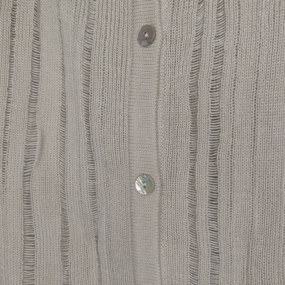 Women's Cream Button-Up Sweater - Picture 4 of 4